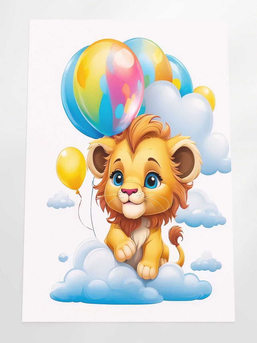 Lion Cub - Poster - Nursery-Kids Room - Large 24x36 Inches product image (3)