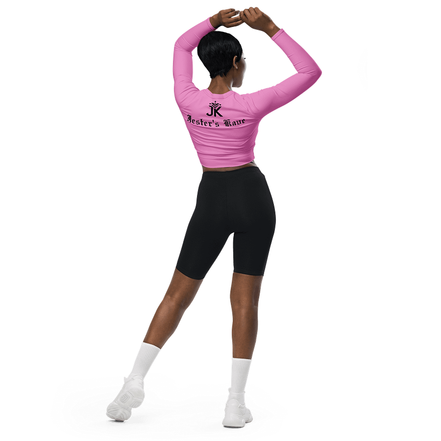 Shape Shenanigans Pink Long Sleeve Crop Top product image (6)
