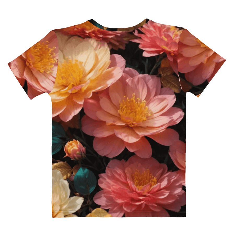 Ebony Blossom : Subtle Petal Print Tees product image (5)