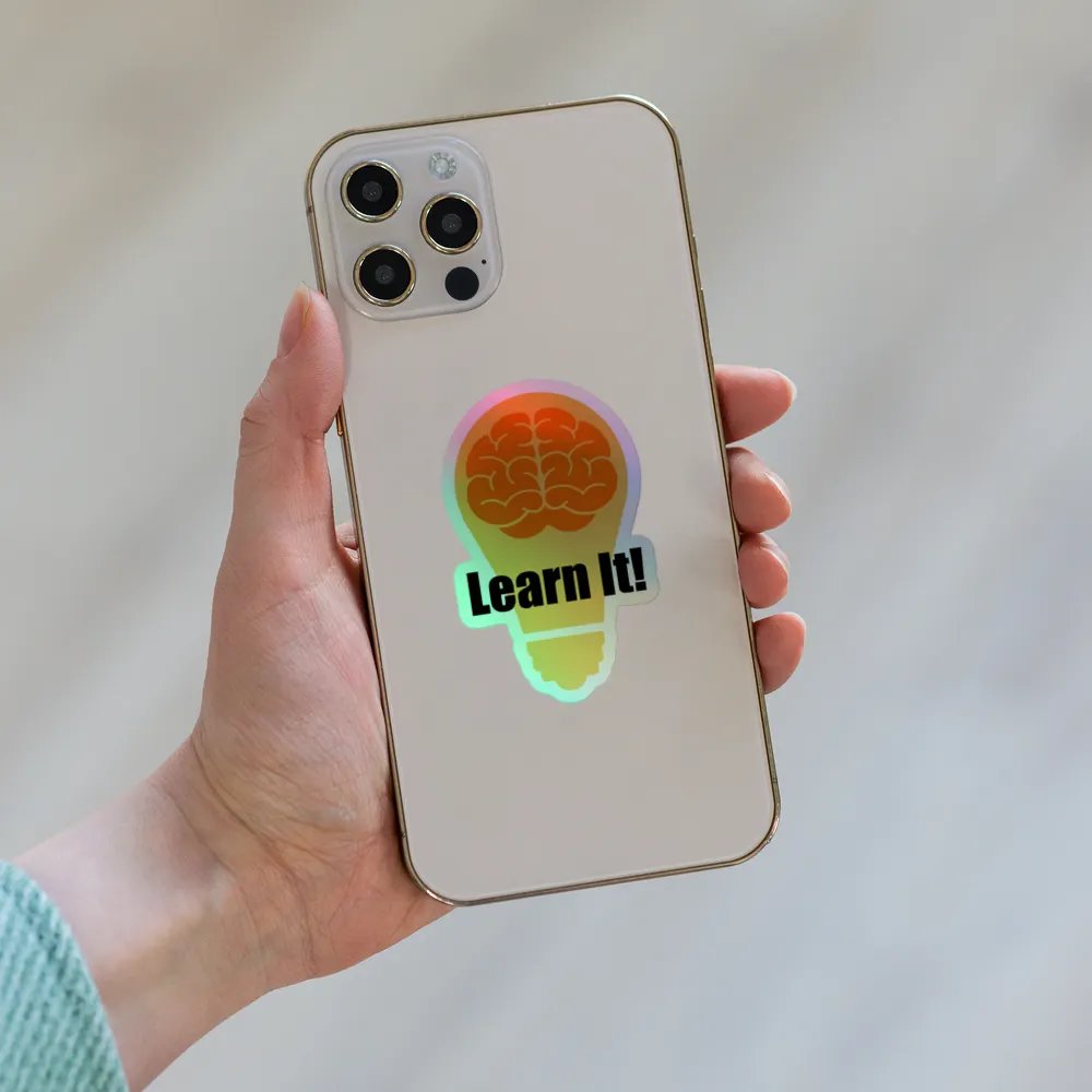 Kiss-Cut Holographic Stickers - Black Letters product image (6)