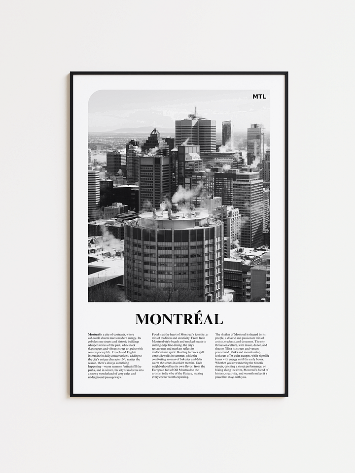 Montreal 01 Newspaper Poster product image (1)