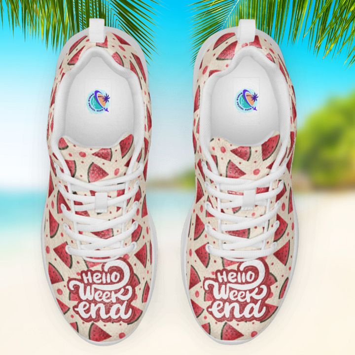 Hello Weekend Watermelon All Over Print Athletic Shoes product image (2)
