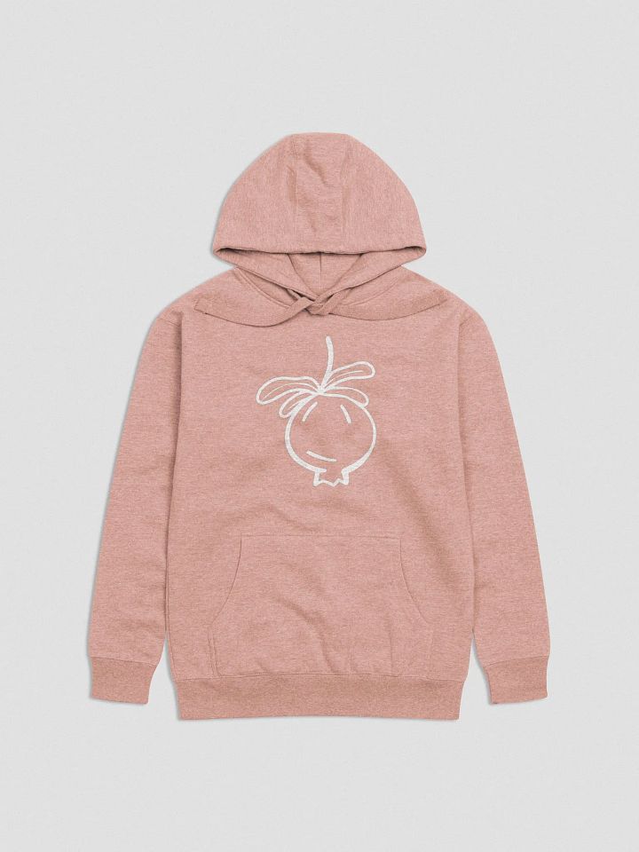 Pomegranate Hoodie Cotton Heritage Unisex Premium White Outline product image (8)