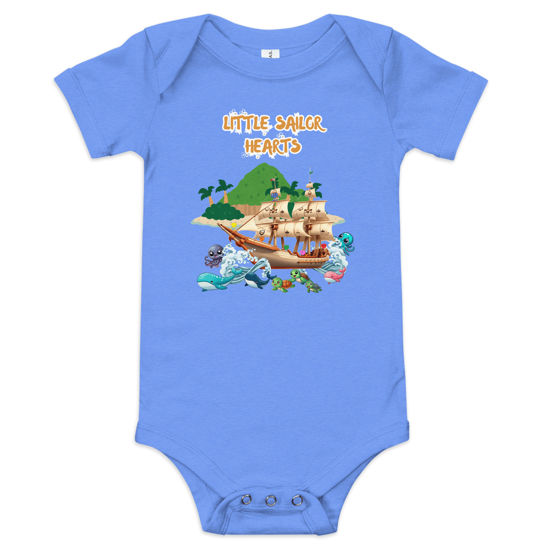 Little Sailor Hearts Adventure Baby Onesie product image (4)