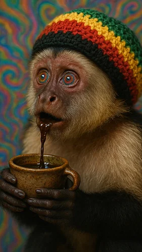 TRIPPING IN COSTA RICA🍄 #costarica #rasta #monkey #funny #ai #tripping