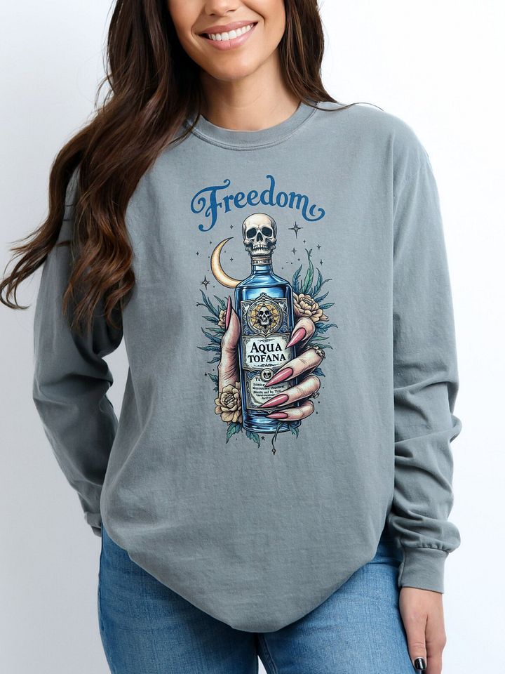 Freedom Tattoo Style Aqua Tofana Long Sleeve Comfort Colors Tee product image (6)