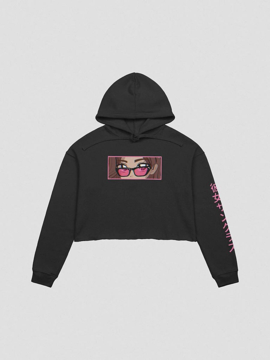 Anime Shades Crop Hoodie (Pink) product image (1)