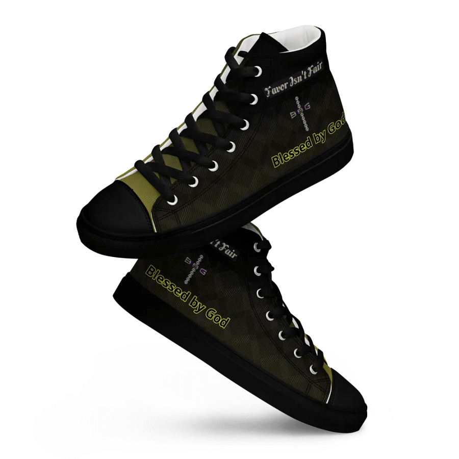 BBG Diamond Cross Black and Gold High Tops - Black Soles product image (8)