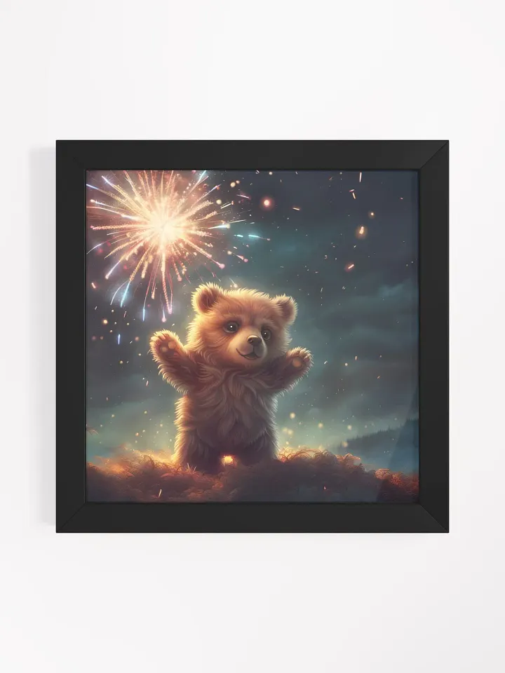 Framed Fireworks Bear Poster product image (2)