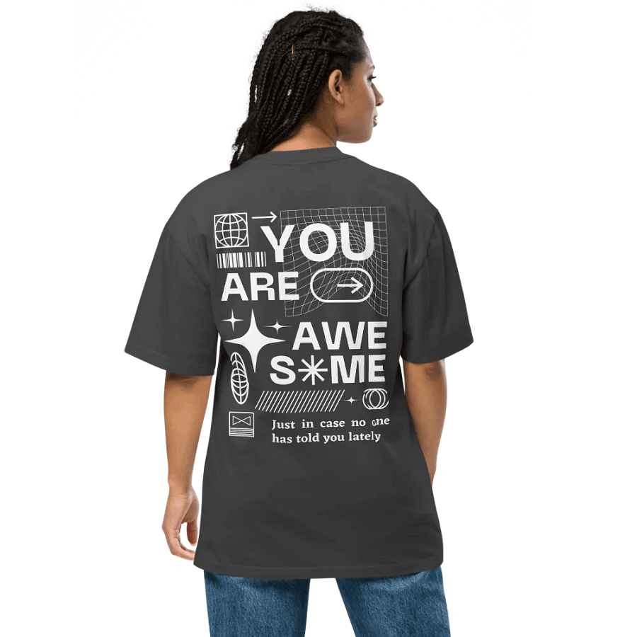 You're awesome oversized faded tee product image (3)