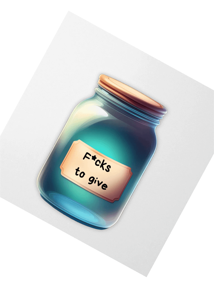 Empty jar of F to give Sticker product image (4)