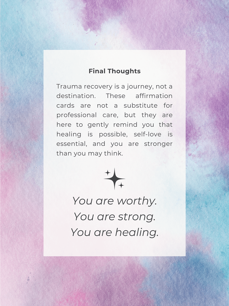 Reclaiming Peace: 30 Gentle Affirmations for Life After Trauma product image (3)