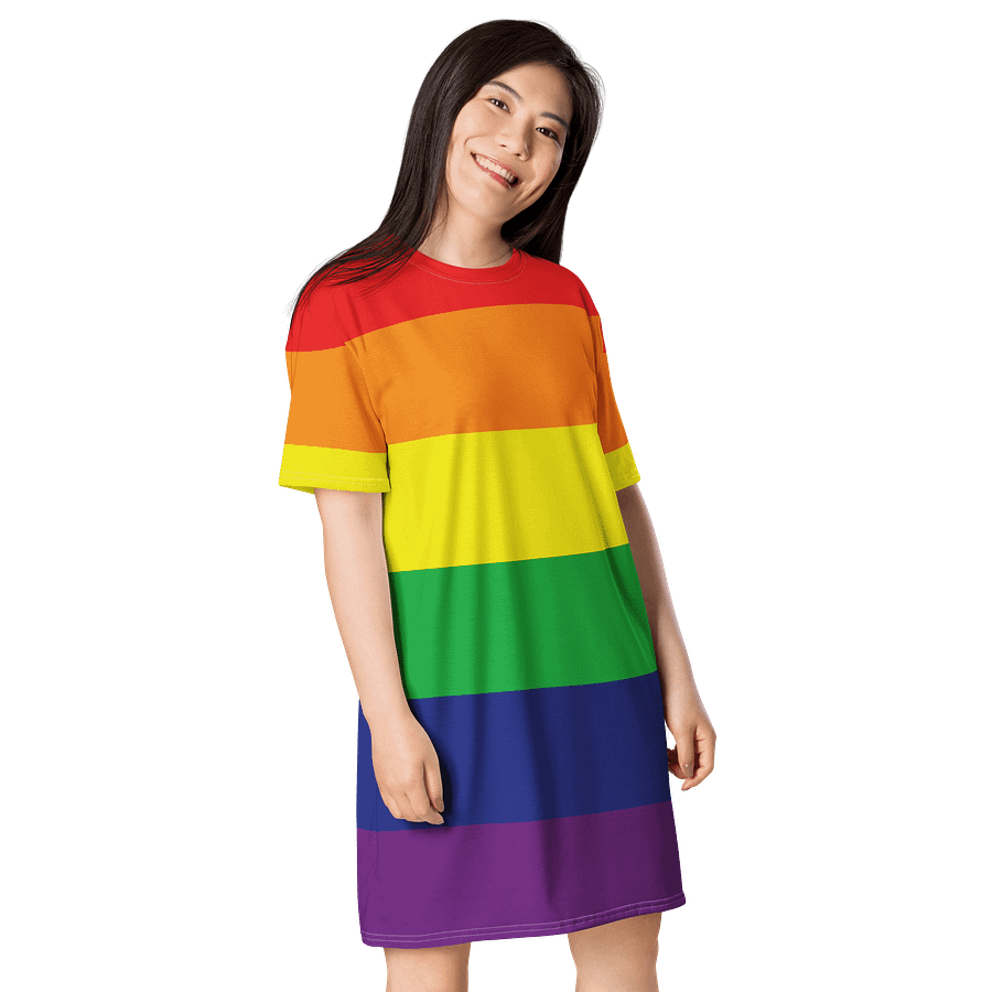 Rainbow Pride Flag T-shirt Dress product image (4)