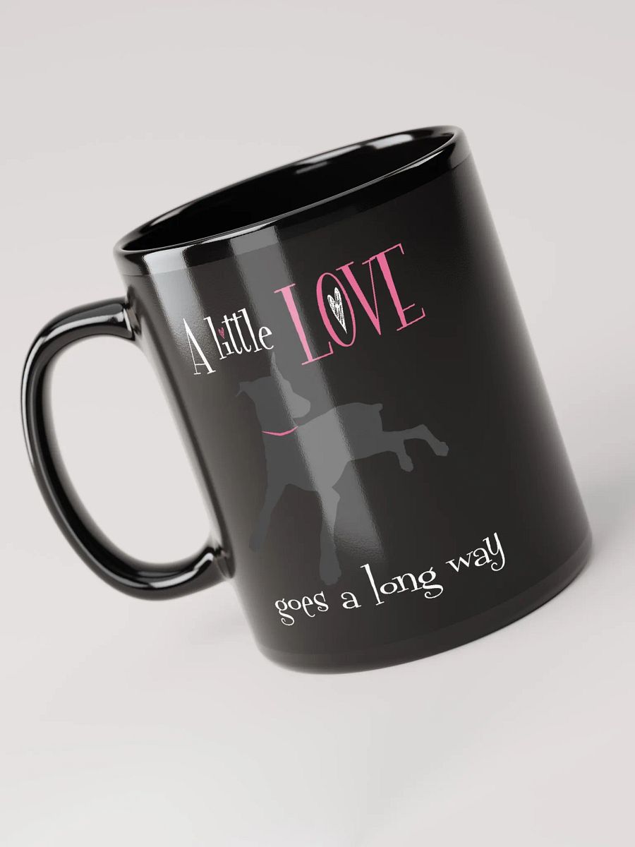A little Love goes a long way, black glossy Mug product image (5)
