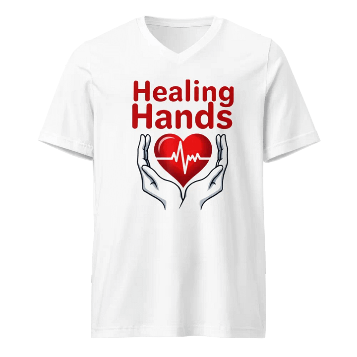 Healing Hands Heartbeat V-Neck Tee product image (1)