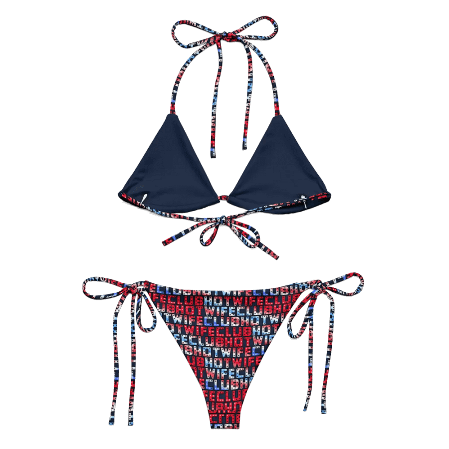 HotWifeClub Hot Wife Club red white and blue bikini product image (7)