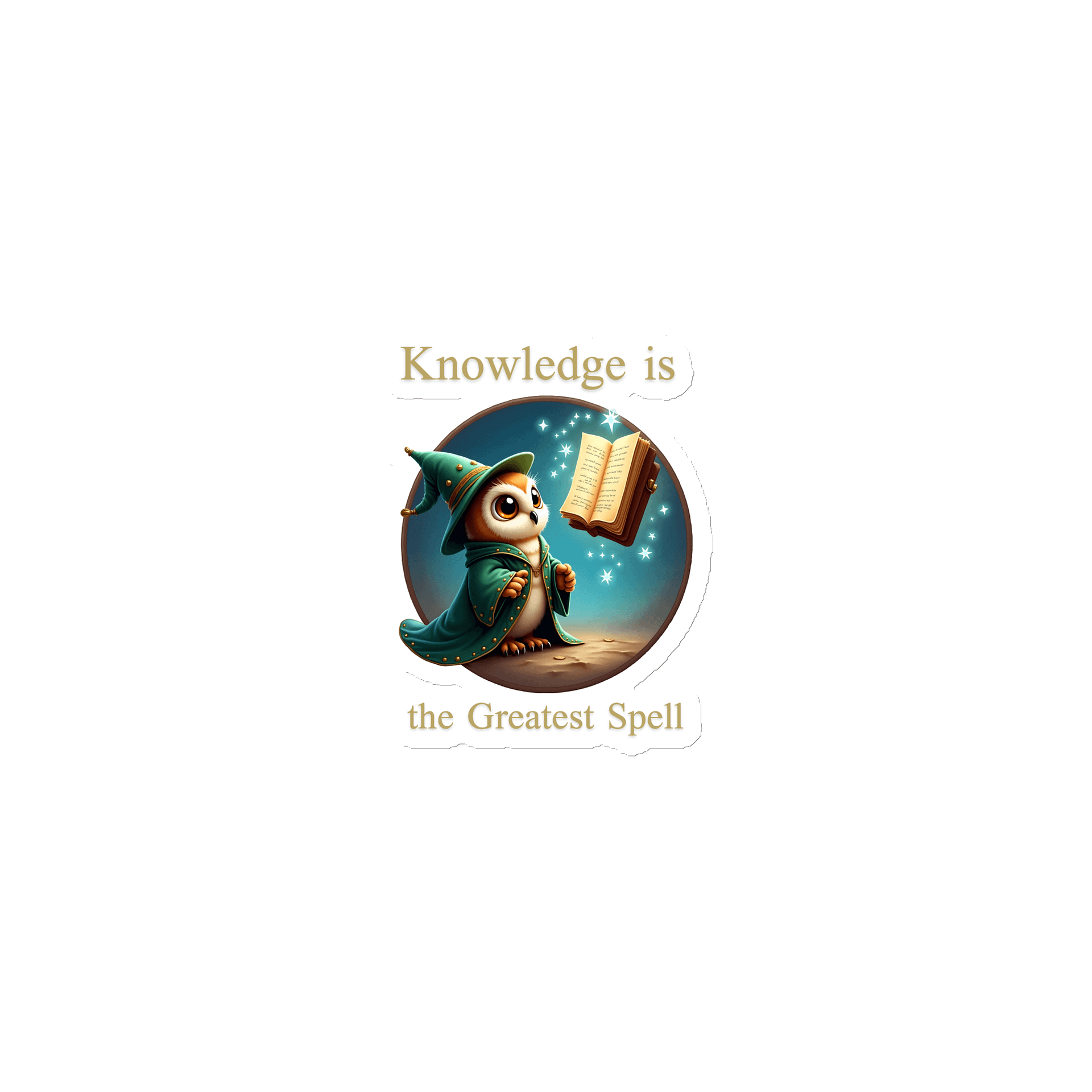 Knowledge Is The Greatest Spell - Wizard Owl Magnet product image (1)
