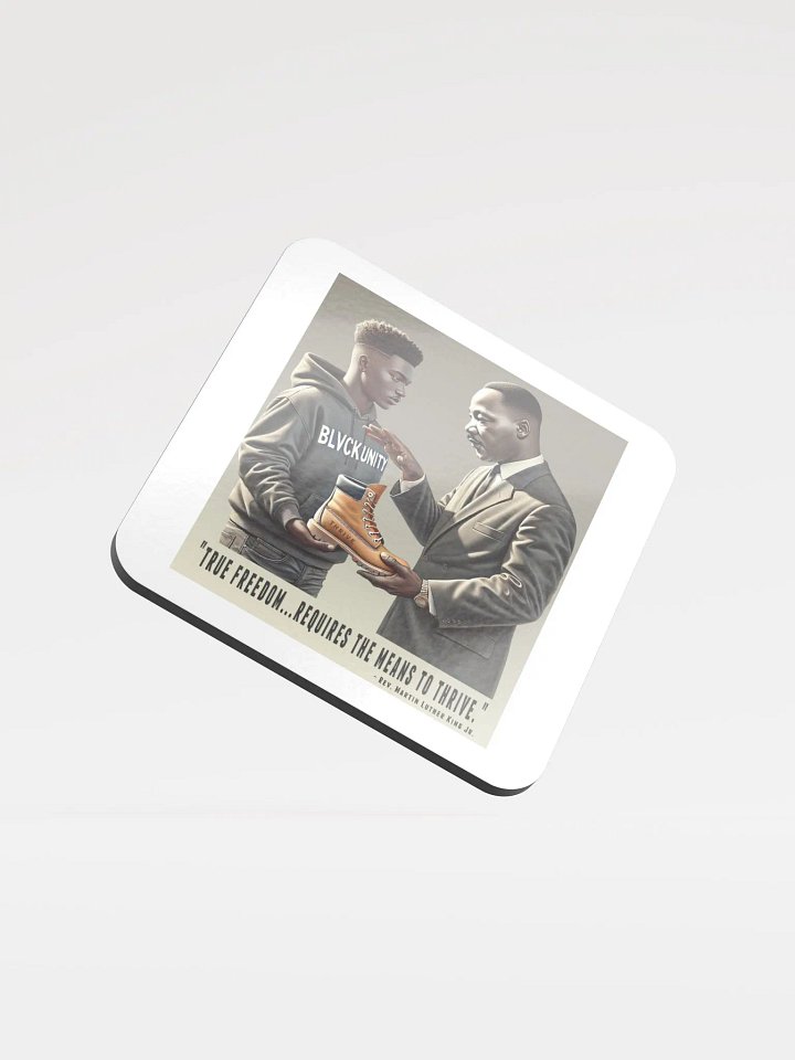 BLVCKUNITY. "True Freedom" Cork Coasters – Protect Your Surface, Inspire Your Space product image (1)
