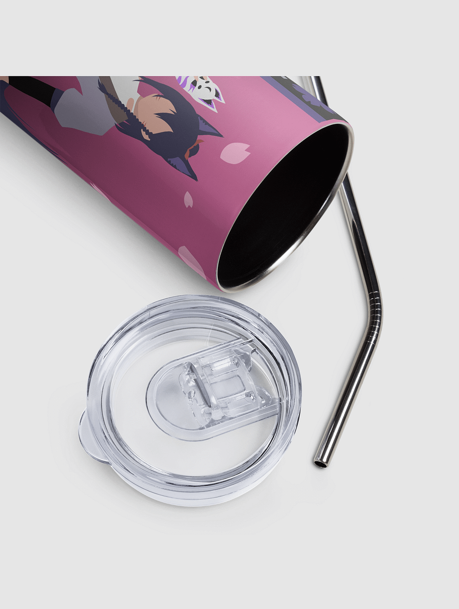 Stainless steel tumbler - Standard | Dark Mode | Pink Fade product image (3)