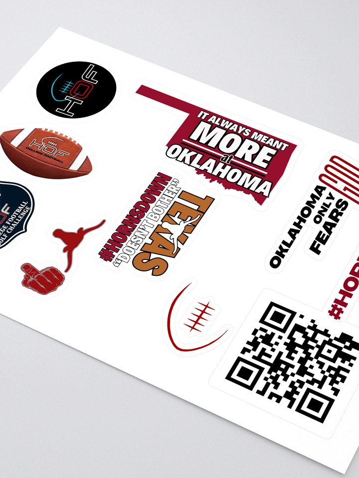 HOF College Football Brand Sticker Sheet product image (2)