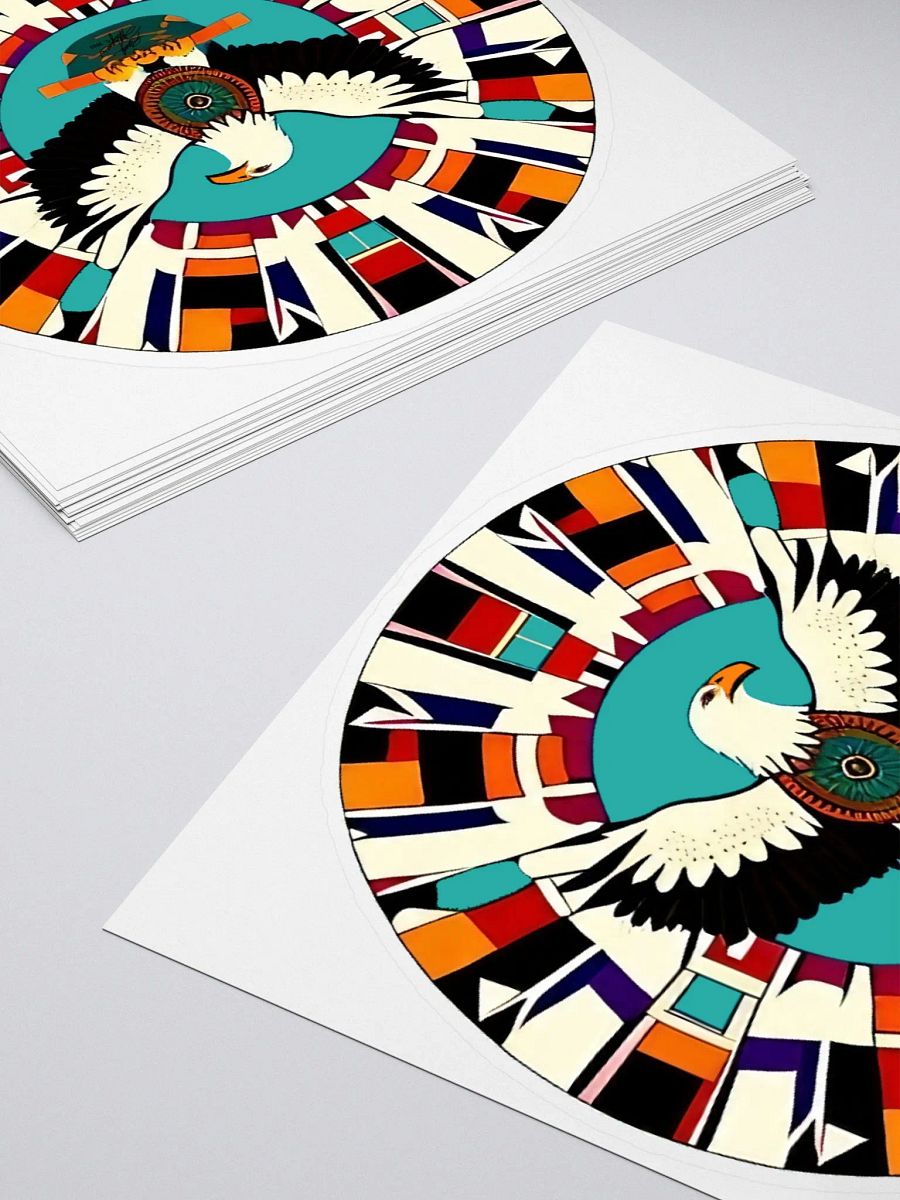 Native Eagle Round Sticker product image (12)