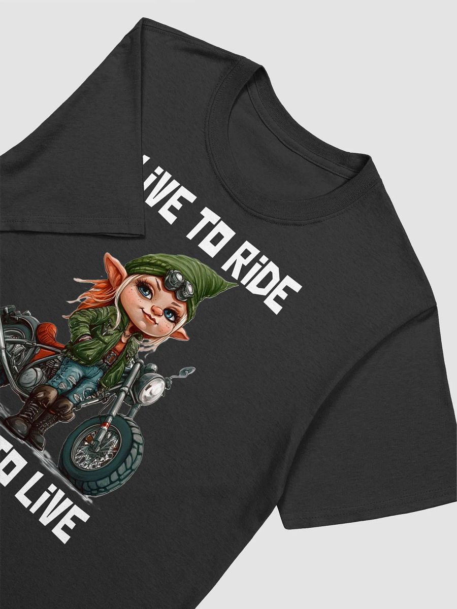 Live to Ride Ride To Live Female Biker Gnome T-Shirt product image (3)