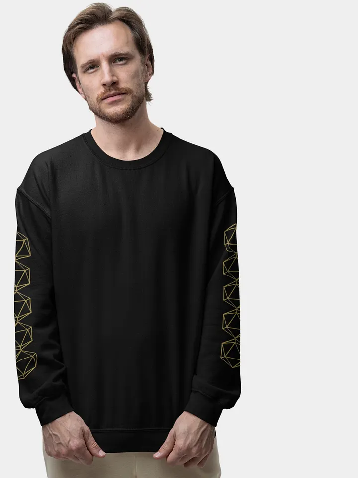 D20 Wireframe Dice Sleeve Unisex Sweatshirt for Board Gamers product image (2)