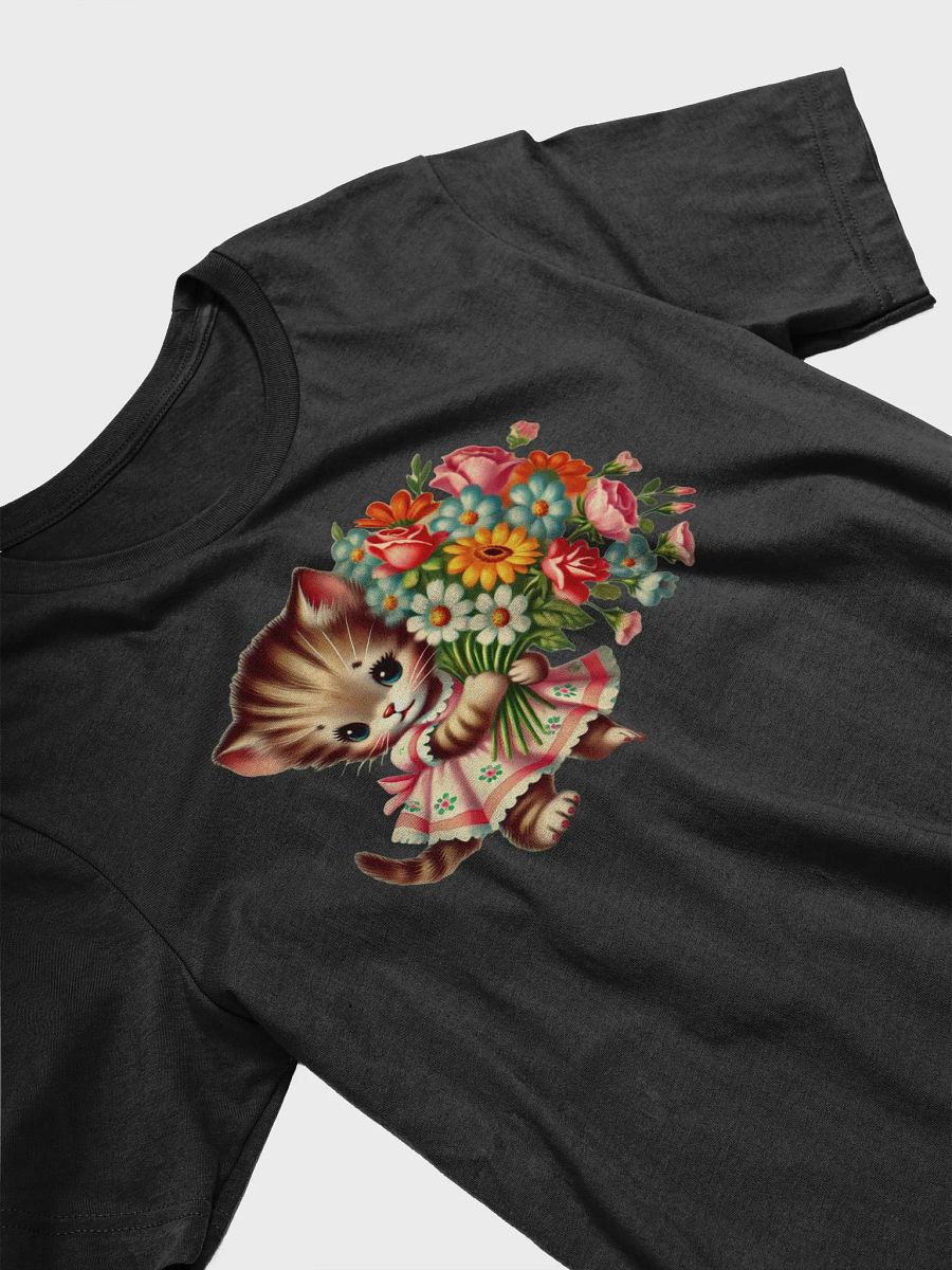 Adorable Kitten Flower Bouquet Supersoft T-Shirt product image (4)