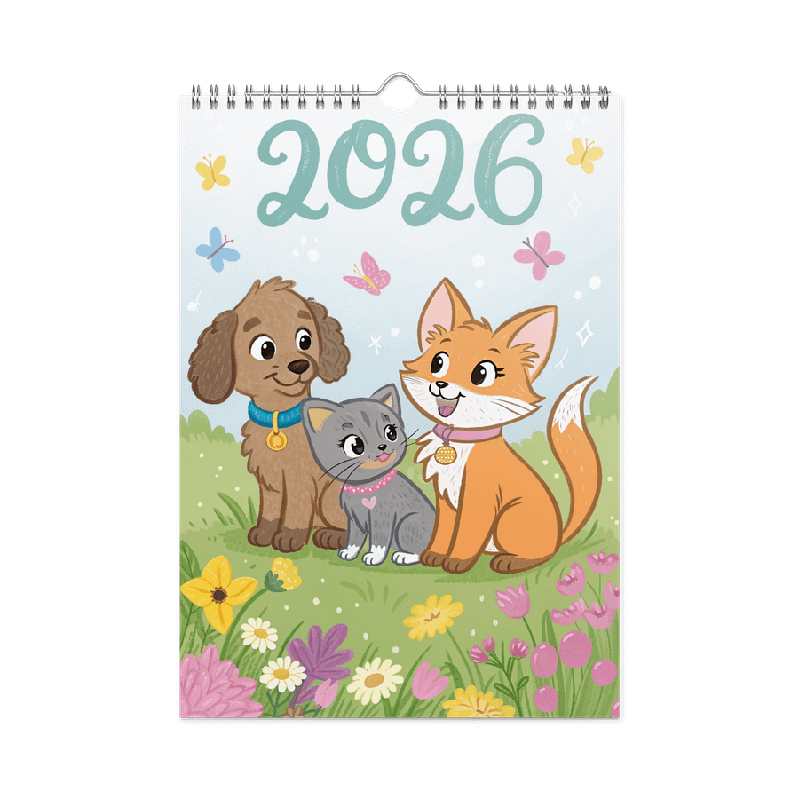 ADORABLE ANIMALS WALL CALENDAR 2026 product image (3)