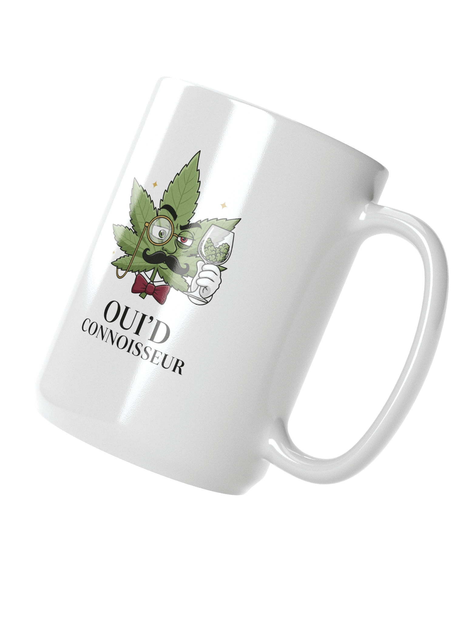 Oui'd Connoisseur Coffee Mug | Funny Wine Weed Mug | 15oz Sophisticated Stoner Gift product image (3)