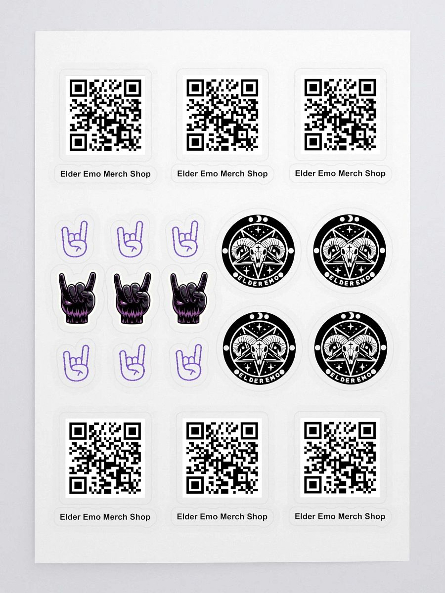 Elder Emo Merch Shop QR Code Sticker Sheet product image (1)