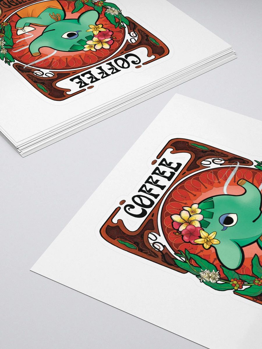 Art Nouveau Coffee-Core Opal Sticker product image (4)