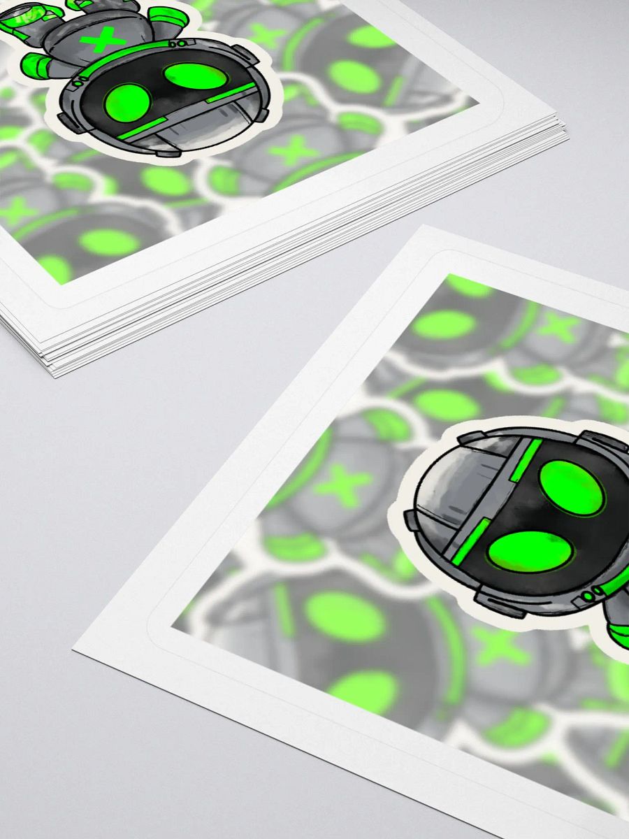 Robotic Alien Kiss Cut Stickers product image (12)