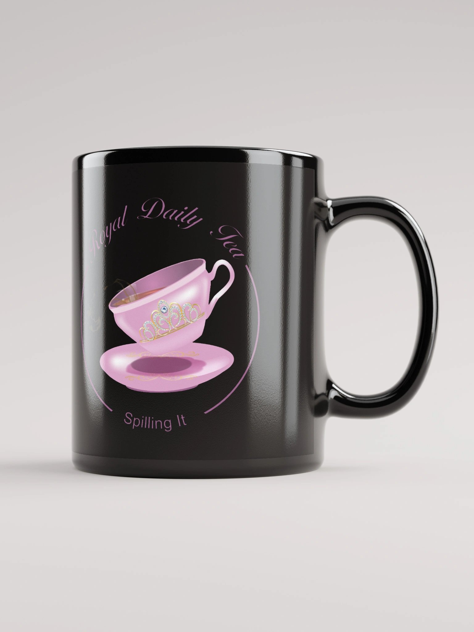 Royal Daily Tea Logo Mug-Black product image (2)