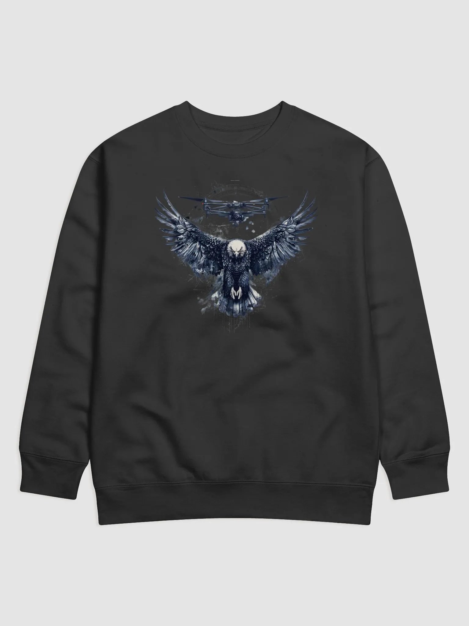Drone Eagle Long Sleeve Sweater – Sleek Aerial Technology Pullover product image (1)