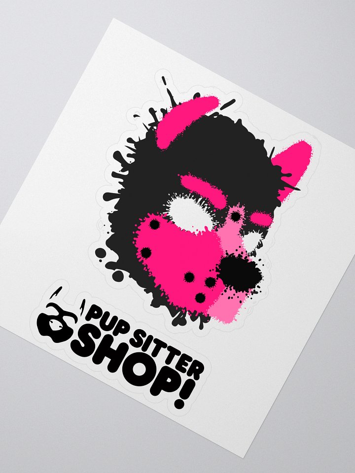 Pup Splatter Sticker - Pink product image (2)