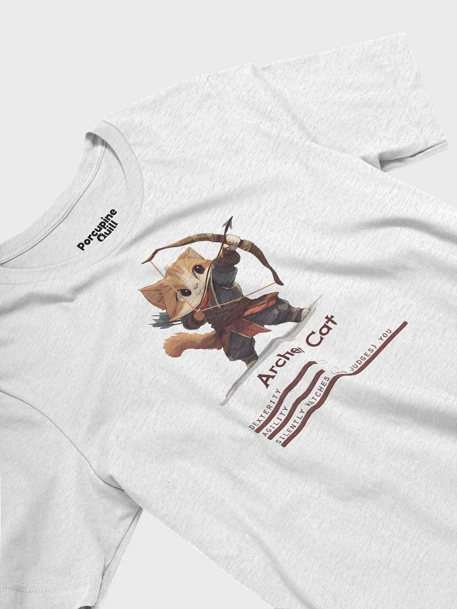 RPG Archer Cat unisex short sleeve T-shirt for gamers and cat lovers product image (3)