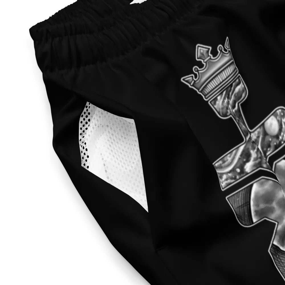 Black and White Logo Men's Swimming Trunks product image (4)