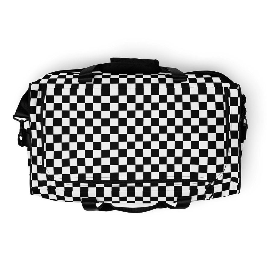 Checkered! Black and White Checkers Duffel Bag product image (8)