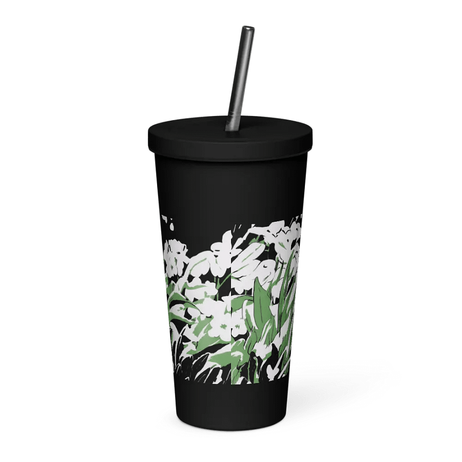 Garden Insulated Tumbler with Straw product image (2)
