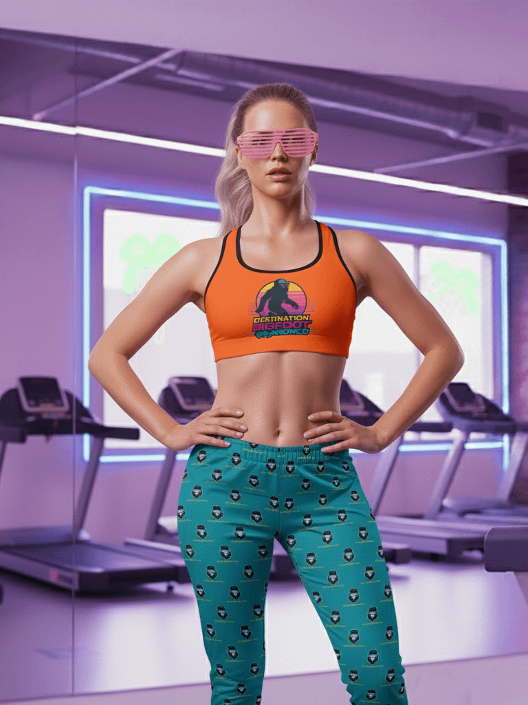 Synthsquatch Fitness Sports Bra (Neon Orange) product image (1)