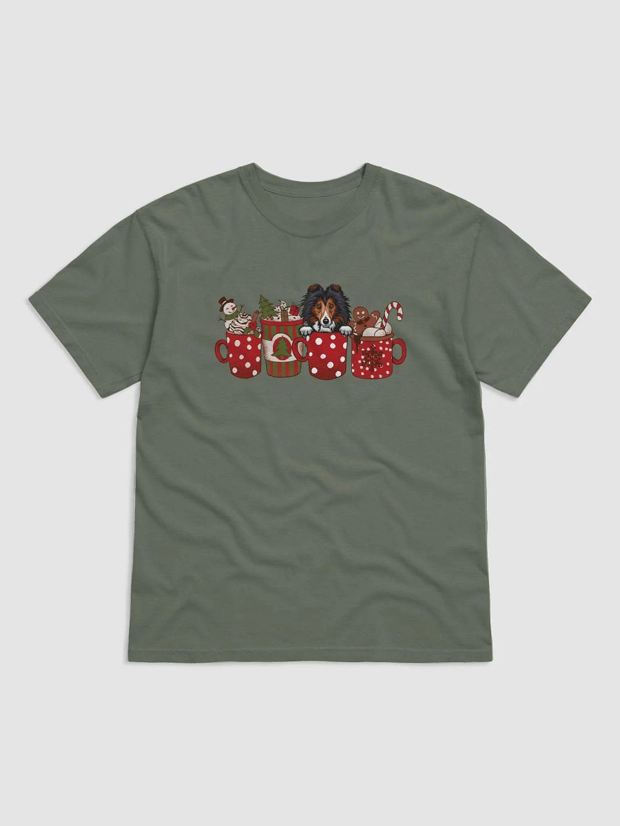 Cute Shetland Sheepdog in a Christmas Cup T-Shirt | Funny Christmas Sheltie Pup in a Cup product image (19)