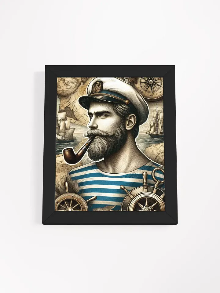 Nautical Captain's Portrait - Framed Matte Poster product image (3)