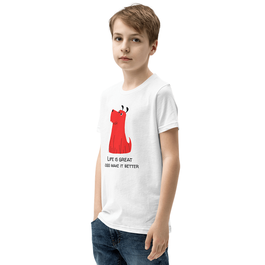 "Life is Great - Dogs Make it Better" Unisex Youth Tee product image (7)