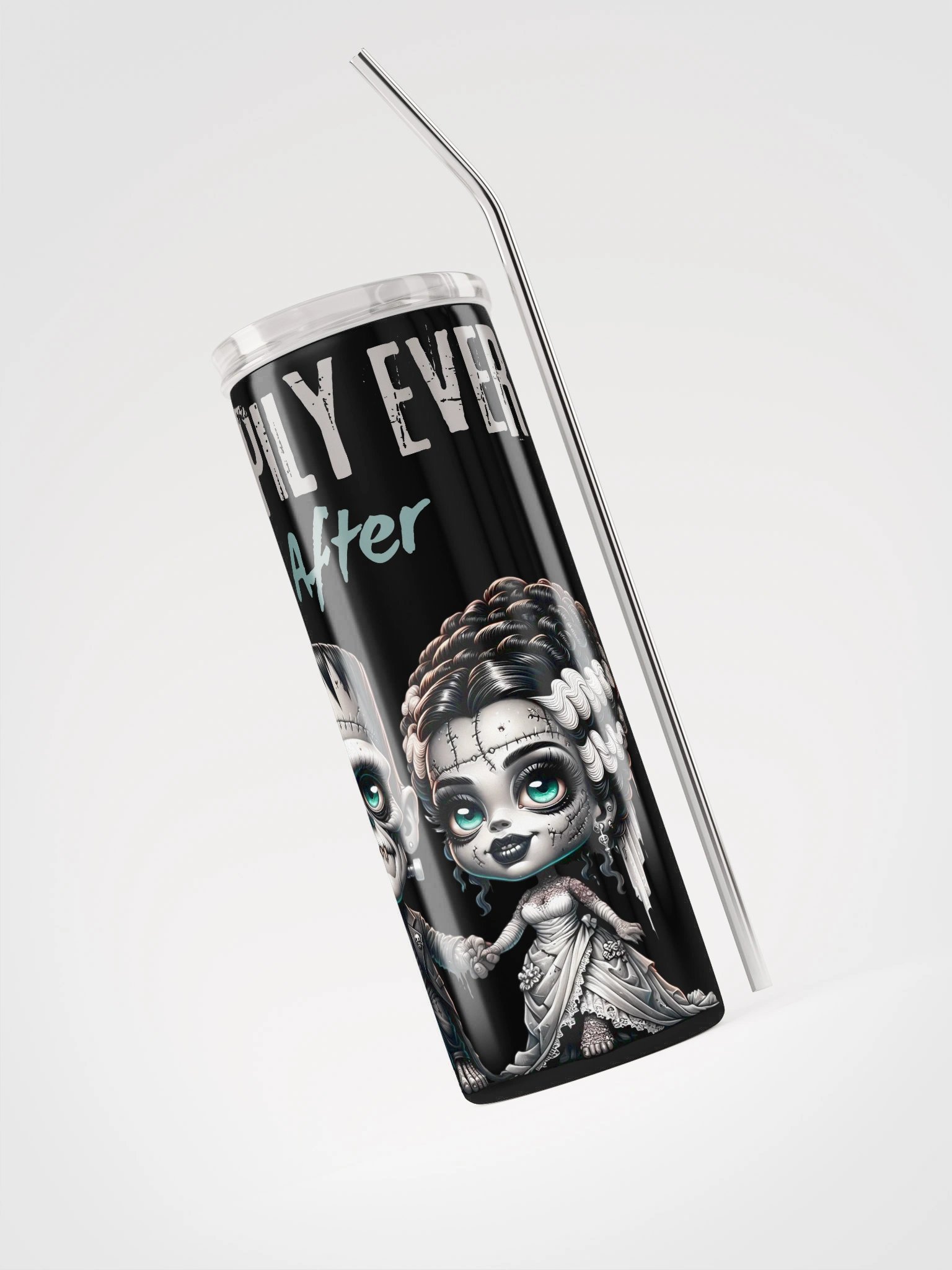 Happily Ever After Frankenstein and Bride Stainless Steel Tumbler product image (3)
