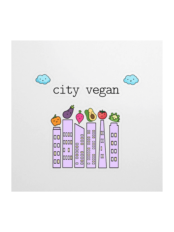 “City Vegan” Fun Sticker product image (1)