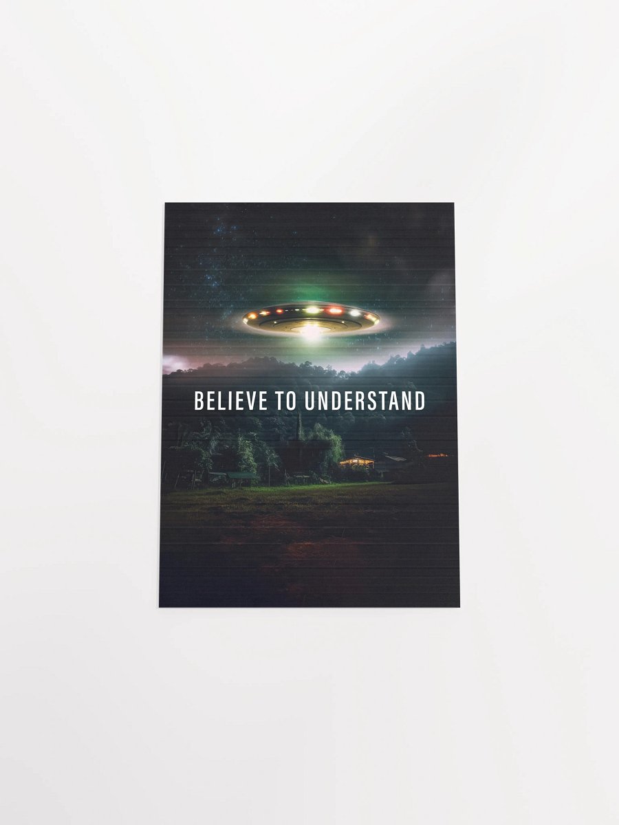 Believe to Understand/The X-Files poster, S07E11 tagline, 2000 — sci-fi poster, movie art, I want to believe poster, space print, aliens wall decor product image (9)