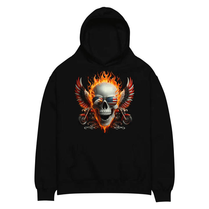 Rebellious Freedom Skull Oversized Hoodie #20 product image (2)