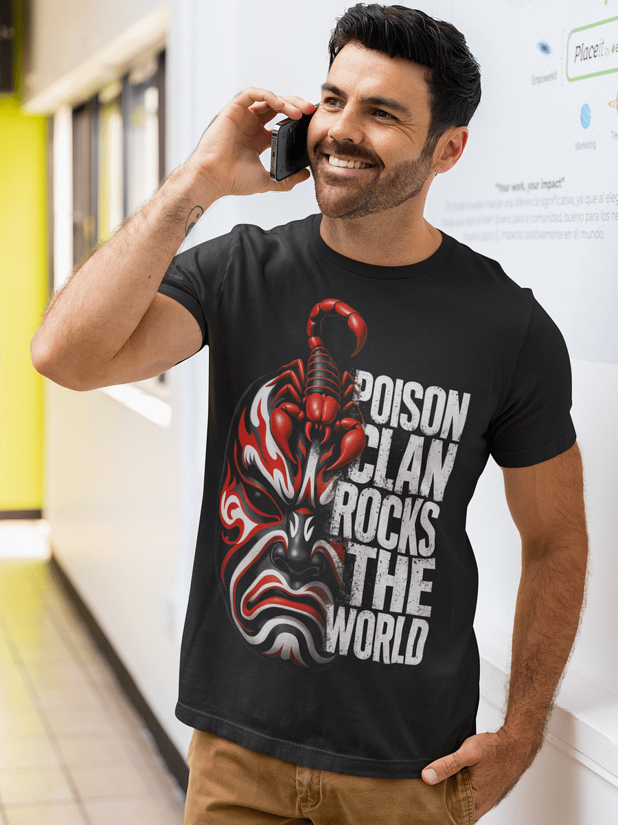 🏷️ Five Deadly Venoms Scorpion Mask – Poison Clan Rocks The World T-Shirt product image (9)