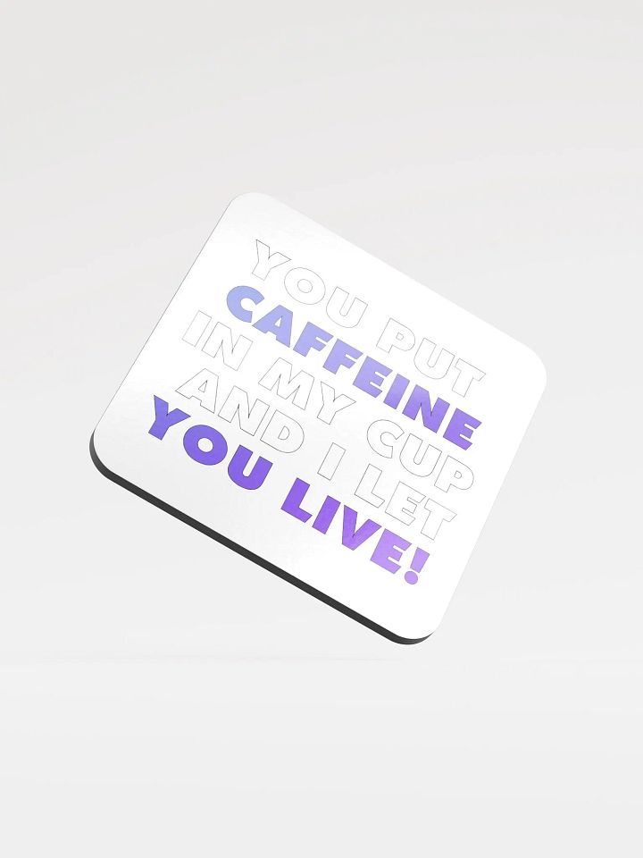 Give Caffeine Cork Coaster product image (1)